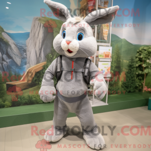 Grijze konijn mascotte...