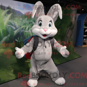 Grijze konijn mascotte...
