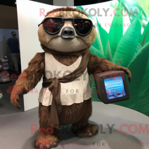 Brown Sloth mascot costume...