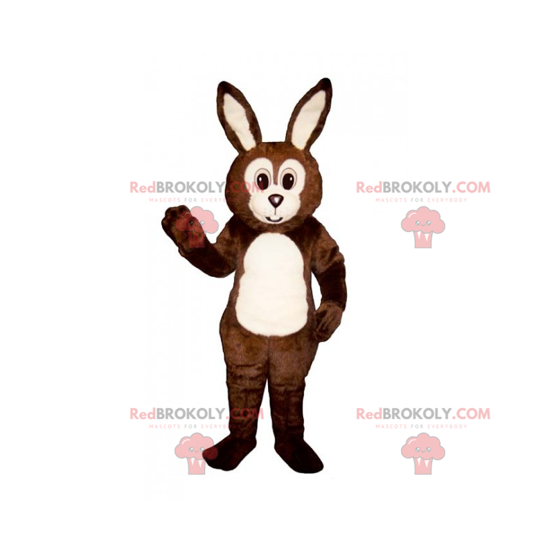 Mascotte de lapin au visage rond - Redbrokoly.com