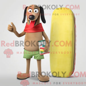 Olive Hot Dog Maskottchen...