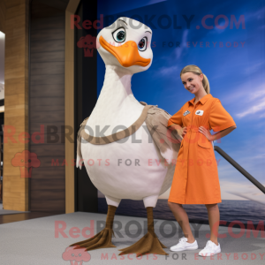 Tan Seagull mascottekostuum...