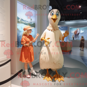 Tan Seagull mascottekostuum...