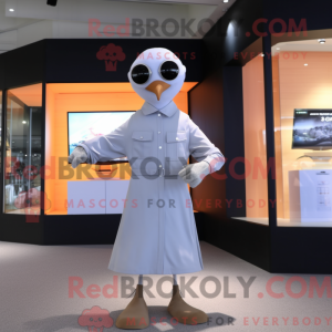 Tan Seagull maskot kostume...