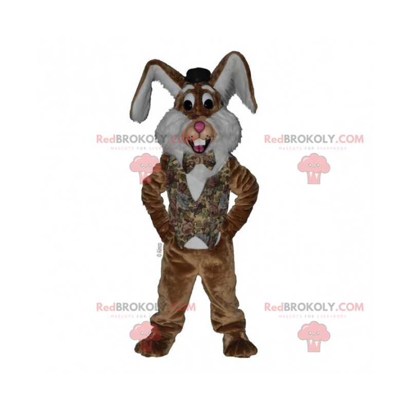 Mascotte de lapin aux grandes oreilles - Redbrokoly.com