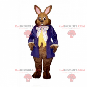 Mascotte de lapin aux lunettes rondes - Redbrokoly.com