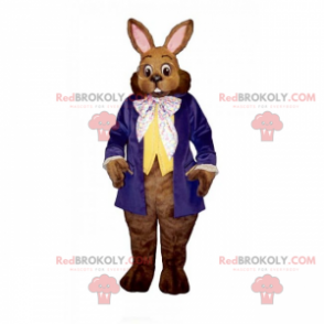 Rabbit mascot with round glasses - Redbrokoly.com