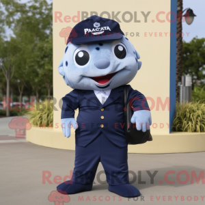 Navy Piranha maskot kostume...