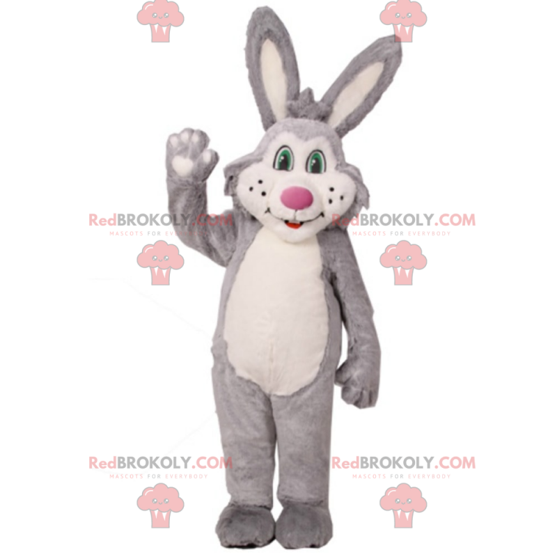 Mascote coelho com olhos verdes e nariz rosa - Redbrokoly.com Mascote coelho com olhos verdes e nariz rosa - Redbrokoly.com