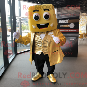 Gold Lasagna mascot costume...
