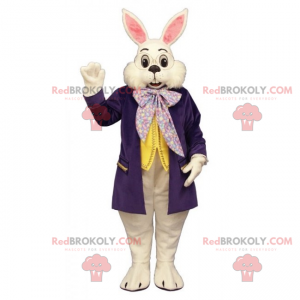 Alice i Eventyrland hvid kanin maskot - Redbrokoly.com