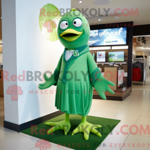 Groene Dove-mascottekostuum...