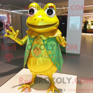 Gold Frog-maskotdraktfigur...