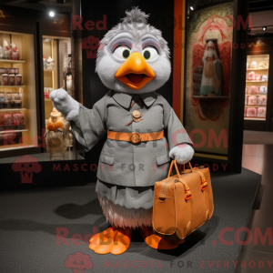 Grå mandarin maskot kostume...