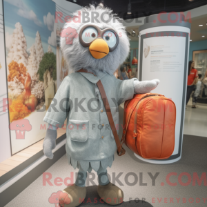 Grå mandarin maskot kostume...