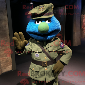 Blue Green Beret mascot...