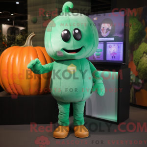 Green Pumpkin mascot...
