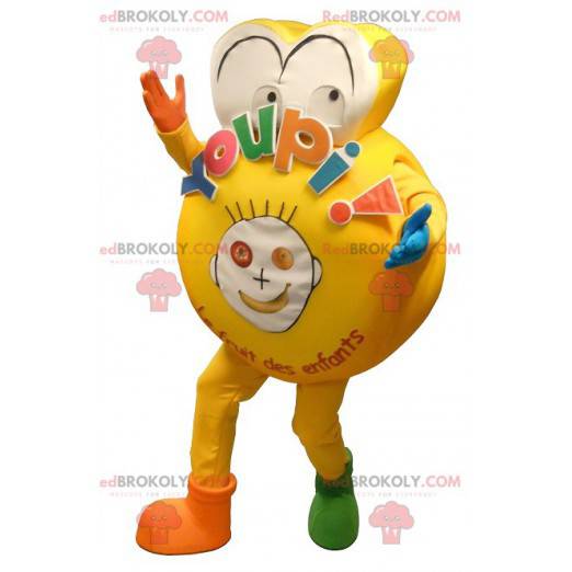 Stor gul maskot for et barn - Redbrokoly.com