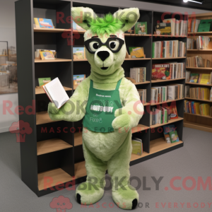 Grøn Lama maskot kostume...