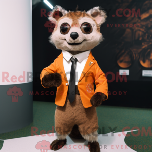 Brun Civet maskot kostume...