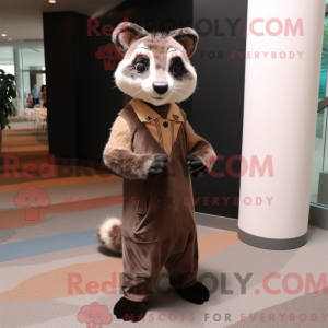 Bruin civet-mascottekostuum...