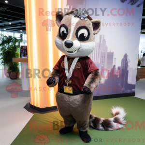 Brun Civet-maskotdraktfigur...