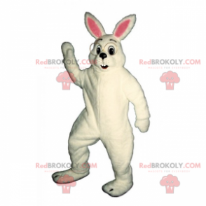 White rabbit mascot with large round glasses - Redbrokoly.com