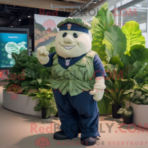 Navy Cabbage Leaf mascot...