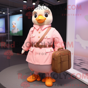 Peach Dove maskotdraktfigur...