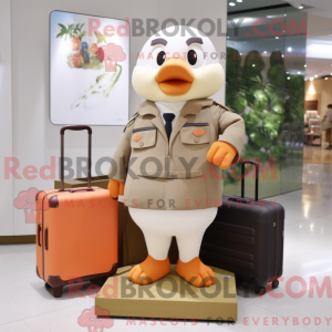 Peach Dove mascottekostuum...