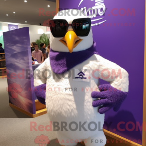 Lavendel Falcon maskot...