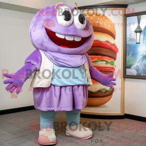 Lavendel hamburger maskot...