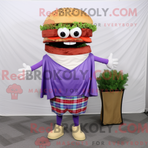 Lavendel hamburger maskot...