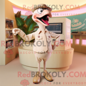Máscara de flamingo bege...