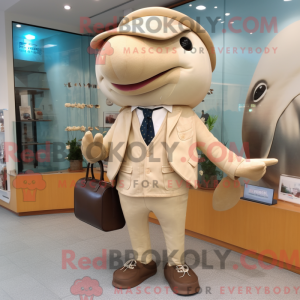 Postava maskota Tan Whale...