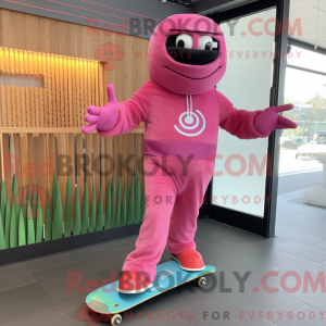 Pink Skateboard maskot...