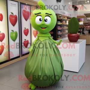 Olive Heart mascot costume...