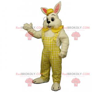 Tuta mascotte coniglio bianco e bombetta - Redbrokoly.com