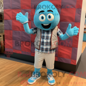 Cyan Basketball Ball maskot...