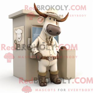 Cream Moose maskot kostume...