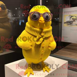 Gul Quail maskot kostume...