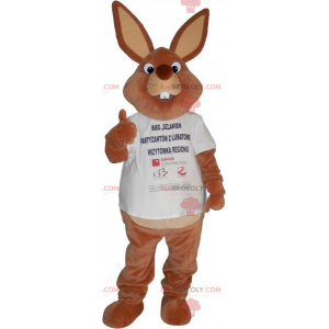 Rabbit mascot in t-shirt - Redbrokoly.com