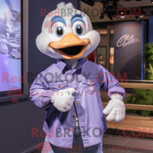 Lavendel Gjess Maskot Drakt...