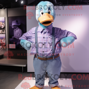Lavendel gjess maskot drakt...