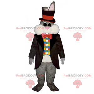 Konijnmascotte gekleed als goochelaar - Redbrokoly.com