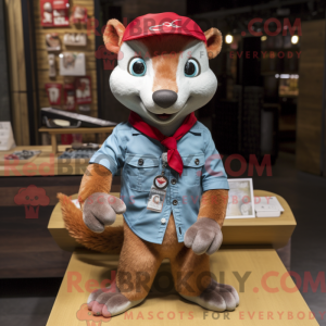 Maskotka Red Weasel kostyme...
