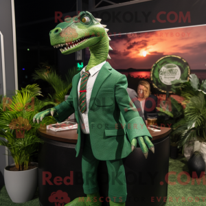 Personaggio mascotte verde...