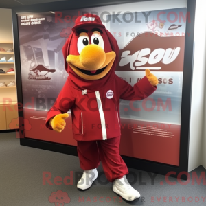 Maroon Currywurst maskot...