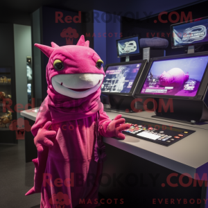 Magenta Axolotls máscara de...