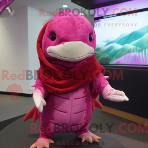 Magenta Axolotls máscara de...